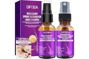 GIFBEA Rosemary Oil Serum for Hair Growth W/Rosemary Water & Rice Water Spray Hair Growth,Biotin Castor Oil Argan Oil Caffeine Keratin Reduce Hair Loss,Hair Thickening Products Treatment for Women Men