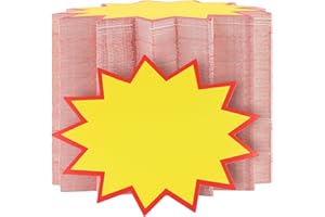 FUNSUEI 500 Cartellini Prezzi vuoti, cartellini di vendita del mercato delle pulci, Starburst Price Etichetta vuota per supermercati, negozio, Negozio al Dettaglio