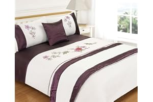Rapport Home Laila-Set di Biancheria Bed in A Bag, per Letto King Size, Colore: Melanzana, Poliestere, Matrimoniale