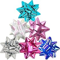 100 Fiocchetti Autoadesivi Per Pacchetti Regalo - 7 Colori Metallizzati, Per Matrimoni E Natale - Foto 8