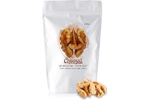 ‎COPAYA Copaya Walnusskerne in Premium Qualität, Sehr Milde & Aromatische Walnüsse, Handgeschlagene Kerne, Extra Dick & Hell in Rohkostqualität aus Chile im verschließbarem Aromaschutzbeutel, 1000g (1KG)