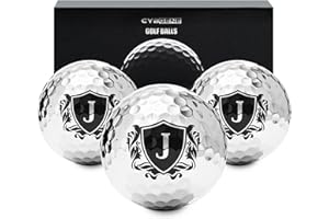 CybGene Personalised Golf Balls for Men, Unique Golf Gifts, Cool Accessories for Golfers, Golf Lovers, for Birthday and Christmas, Silver