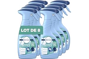 Febreze Textilerfrischerspray, frische Wäsche, 8 x 500 ml, entfernt Gerüche in Stoffen und hinterlässt einen frischen Duft
