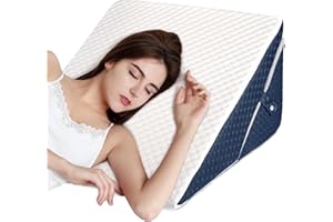 ‎INFANZIA Verstellbares Keilkissen, Hochdichteschaum Lesekissen für Bett und Sofa, Ergonomisches Kopfkissen für Reflux Schlafapnoe, Beinkissen-Perfekt Rückenkissen beim Spielen, Lesen oder Fernsehen, Blau