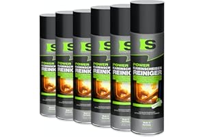 Spraytive 6 x 500 ml Power-Kaminscheibenreiniger – Aktivschaum-Spray für Kamin- & Ofenglas – entfernt Ruß, Fett & eingebrannte Rückstände selbsttätig – klare Sicht ohne Schrubben – Made in Germany