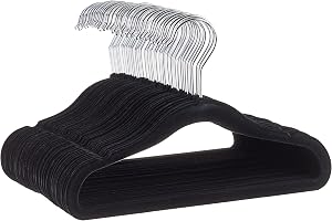 Amazon Basics barngalge i sammet halkfri för spädbarn och småbarn 29,5 cm för babykläder 50 pack
