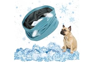 EKKONG pañuelo perro refrescante,Collar Refrigerante Perro,mascotas perros accesorios Enfriar al perro， bandana para perro para refrescar al perro en verano y ayudarlo a pasar el verano，35 X 11 cm (L)