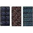 BLUE Leaf 100% Pure Cotton Printed Lungies for Men 2.25 Meter, Pack of 3 - Assorted Colour