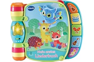 Vtech Baby Mein erstes Liederbuch – Kunterbuntes Buch mit 6 Seiten und beweglichen Elementen zum Spielen, Zuhören und Mitsingen – Für Kinder von 6-36 Monaten