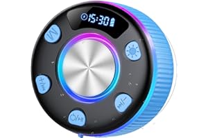 PRSCFUM Cassa Bluetooth Doccia 5.3, IP7 Impermeabile Altoparlante Doccia con Luce RGB Ventosa, 8H di Autonomia con 7 Modalità RGB, HiFi Stereo Speaker Bluetooth per Bagno Piscina Viaggi, Tipo-C, Blu Scuro