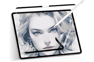 Adeway Protector de pantalla iPad Pro 129" (2018-2022, 3ra-6ta gen) con sensación de papel, magnético, anti-reflejos Escriba y dibuje en cualquier momento, incluye carpeta protectora