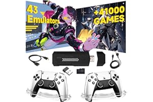 XIXIMENG X2 Ultra Retro Konsole 4K Game Stick,41000+ Spiele 40+ Emulatoren,HD Retro-Spielkonsole mit Zwei 2,4GHz Drahtloser Controller,Plug and Play Emulator Konsole,Tragbare elektronische spielkonsole (128G)