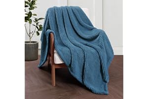 Whale Flotilla Manta Polar para Sofa Cama, Manta de Franela Suave y Cálida, 150 x 200 cm, Azul Marino