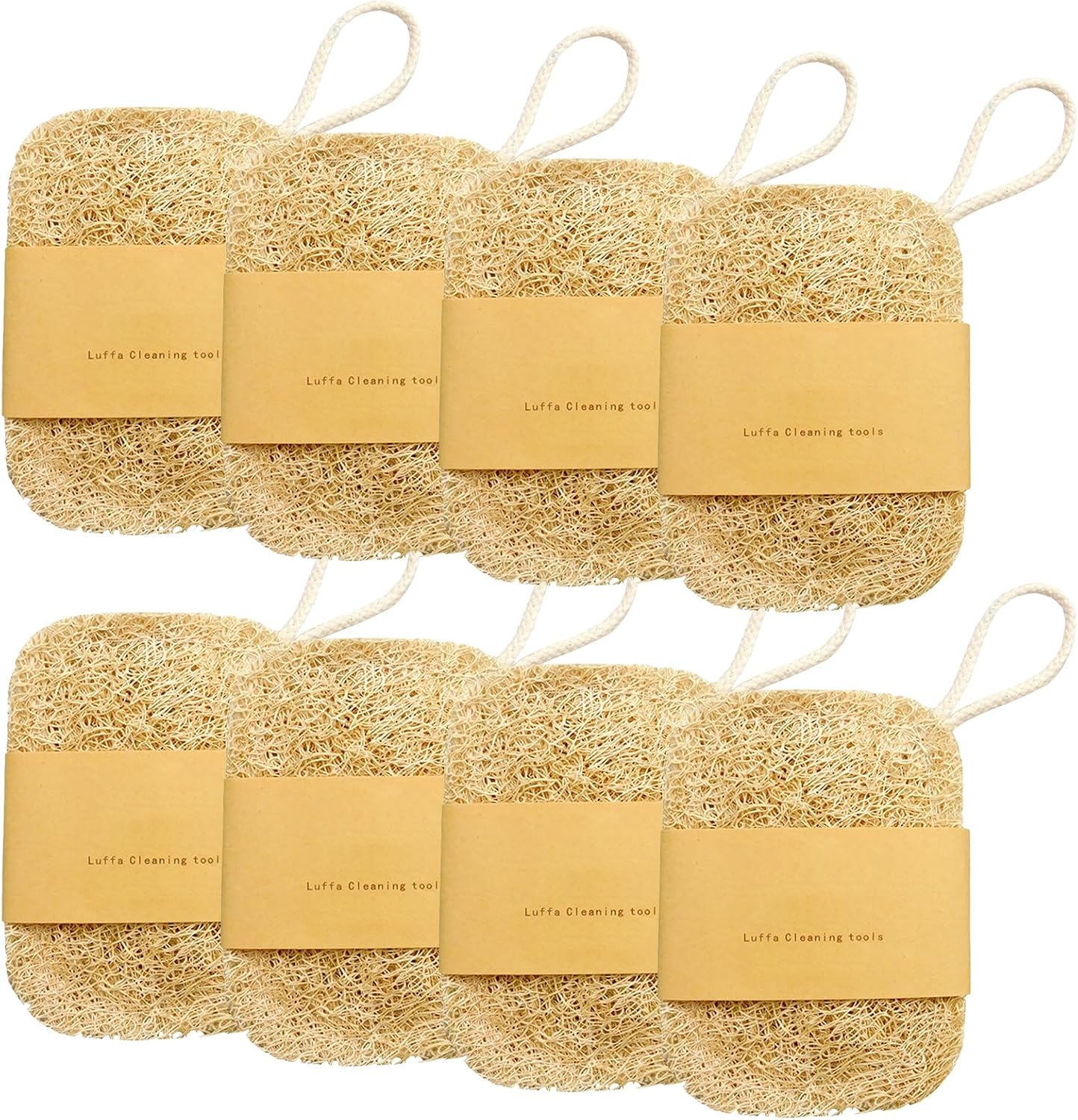 8 esponjas limpieza lufa natural ecológica biodegradable, estropajo ecologico, lufa natural estropajo, lufa natural