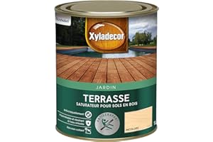 Xyladecor - Saturateur pour Sols Extérieurs en Bois - Terrasses, Abords de Piscine, Caillebotis - Antidérapant - Couleur : Mat Incolore - Quantité : 1L - 5324228