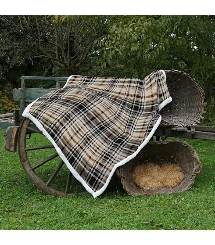 Plaid Coperta In Morbidissima E Calda Microfibra Con Retro Agnellato In