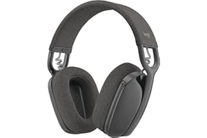 Logitech Zone Vibe 125 Auriculares Inalámbricos, Micrófono con Cancelación de Ruido, Bluetooth, Receptor USB-A, Compatibles con Zoom, Google Voice, Google Meet, Mac/PC - Gris