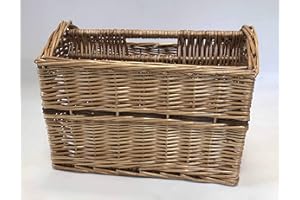 Home-ever Willow Wicker Magazine Storage Basket (Natural)