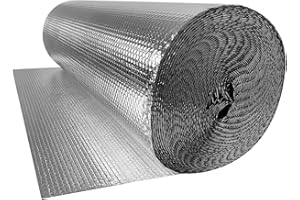 TRMLBE Feuille Isolante Thermique 1m x 30m Feuille D'isolation à Double Bulle d'air en Aluminium Film Réfléchissant Maintien de la Chaleur Obscurcissement Film Isolant pour Sols Fenêtres Garage