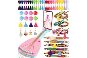 Ophy Kit para Hacer Pulseras Niñas, Hacer Pulsera de La Amistad Kit con Soporte para Teléfono y 35 Paquetes de Hilos con 16 decoraciones DIY, Kit Hacer Pulseras, Regalos para de 6 a 12 años