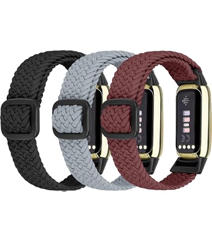 Vancle 3x Armbänder Für Fitbit Luxe – Weiches Silikon Mit Blumengravur, Ersatzbänder Für Damen/Herren