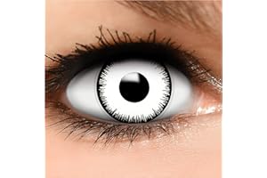 FUNZERA Lentillas de contacto "VAMPIRE" con tatuajes de Halloween, 1 par, sin receta