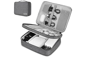 XINGXINRONG Sac Électronique Multifonctionnel Sac Câble Portable Étanche Pochette Rangement Accessoires Sacoche Organisateur Universelle pour Clé USB, Carte mémoire, Chargeur, Power Bank,1 Paquet