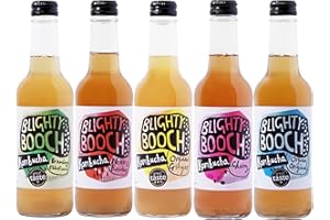 Blighty Booch Kombucha, Mixed Flavour Case, 100% Organic, Vegan SCOBY Tea