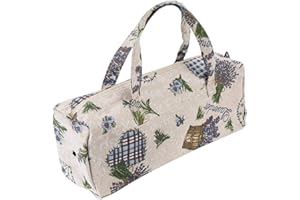 Yinhing Strick-Tasche - Garnspeicher - Makeup Case - Geblümt - Reißverschluss - Mädchen - Lagerung und Organisation von Garn und anderen Handwerksmaterialien