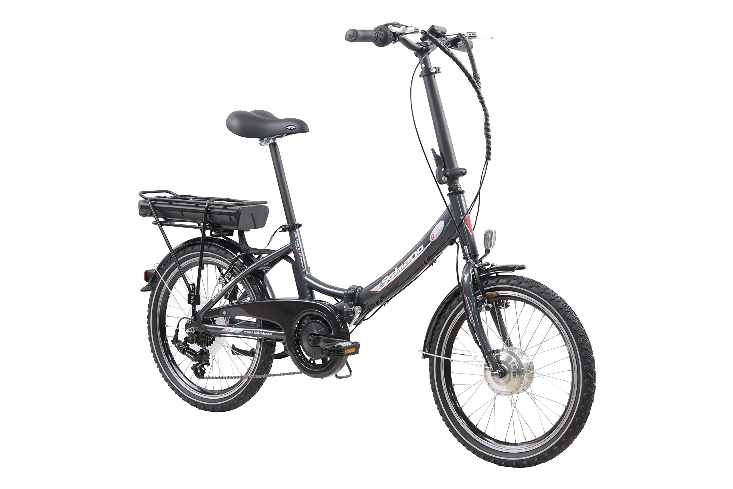 F.lli Schiano E- Star, Bicicletta elettrica Pieghevole Unisex Adulto,  Antracite, 20'' - ilMonopattinoElettrico.com