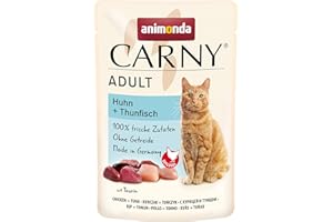 ANIMONDA CARNY Nourriture Humide pour Chat ANIMONDE PETFOOD Animanda Chat sasz.85g Thon de Poulet Carny - lot de 12