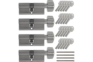 4x Knaufzylinder 80 mm 40/40 KD gleichschließend (mit Not- und Gefahrenfunktion) inkl. 20 Schlüssel