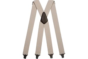 Olata Heavy Duty X-Shape Airport Braces/Suspenders with Plastic Clips - 4cm