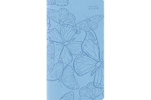 ‎ALPHA EDITION Ladytimer Slim Deluxe Sky 2024 - Taschen-Kalender 9x15,6 cm - Tucson Einband - mit Motivprägung - Weekly - 128 Seiten - Alpha Edition