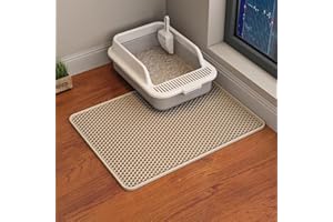ERHAOG Katzenklo Matte Katzenstreu Matte 60 * 45 cm - Doppelte Schichte Wasserdichte Entwurf Katzenmatte Katzenklo, Katzentoilette Matte Vorleger Katzentoilette für Toilette