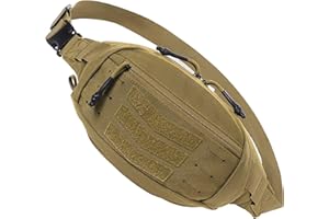1TG Tactical Marsupio Uomo - Borsa Petto Nylon 1000D con 4 Scomparti, Sistema MOLLE, Cintura Regolabile & Piastra Tattica Rimovibile per Outdoor, Viaggi, Ciclismo, Arrampicata
