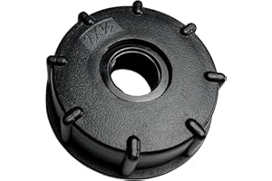 BOOPARTS - Raccord adaptateur pour cuve IBC 2" (S60 x 6) 1/2" (15/21) Bouchon connecteur pour cuve 1000 litres avec connexion pour robinet ou tuyau d'arrosage. Compatible avec diverses cuves.