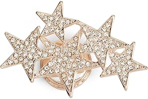 styleBREAKER Magnet Schmuck Anhänger mit versetzt angeordneten Strass besetzten Sternen für Schals, Tücher oder Ponchos, Brosche, Damen 05050061