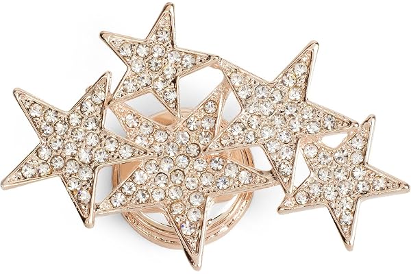 styleBREAKER Broche magnétique avec étoiles décorées de strass pour écharpes, foulards et ponchos, femmes, 05050061