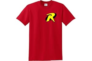 LUPSTY Robin Batman Superhero Adult and Kids T Shirt (Large) Red