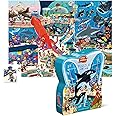 Crocodile Creek - Day at The Aquarium - 48-Piece Jigsaw Floor Puzzle with Heavy-Duty Shaped Box for Storage, Large 18" x 24" Completed Size, Designed for Kids Ages 4 Years and up