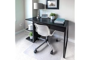 Floortex Ultimat Stuhlmatte aus Polycarbonat, für Teppiche mit niedrigem oder mittelhohem Flor, bis zu 12 mm Dicke, 89 x 119cm, rechteckig, transparent