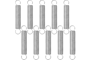 GUNGY Resortes de Extensión 35mm Muelles de Tensión con Gancho Muelle de Acero Inoxidable Diámetro Exterior 6mm Diámetro Alambre 0,55 mm Fuerza Resorte 0,62KG 10 Piezas