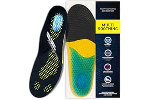 Arxus Plantillas de Gel para Fascitis Plantar, para Soporte de Arco, Alivio Ortopédico, Dolor de Talón Plano, Absorción de Impactos, Plantillas Cómodas para Zapatillas de Deporte, Zapatos para Correr