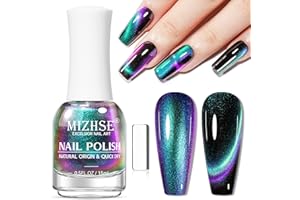 MIZHSE Vernis à ongles 9D Cat Eye - Ne contient pas de TPO Réfléchissant - Paillettes - Cat Eye - Magnétique - Sans lampe UV - Séchage rapide - 15 ml