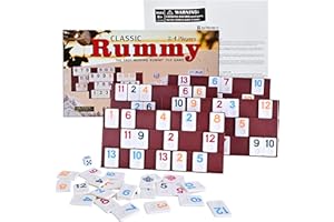 Smilejoy Rummy Large Numbers Edition,Original Rummy Tile Game,rummy cube game with Carton, rummy royal board game Rummy Tiles in Paper Box 106, Tiles