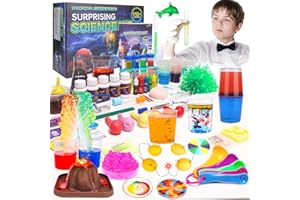 WAORZMK 110+ Science Lab Experiments Kits for Kids, STEM Educational Scientist Toys, Chemistry Set Gifts for Boys Girls Ages 4 6 8 12 14, Cool Christmas Birthday Gift Ideas Holiday Surprise