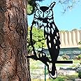 Azonee Metal Owl - Metal Birds Yard Decor - Metal Yard Art - Garden Owl - Tree Decorations Outdoor - Owl Decoy - Backyard Decor - Garden Gift - Garden & Patio Decor - Outdoor Decoration