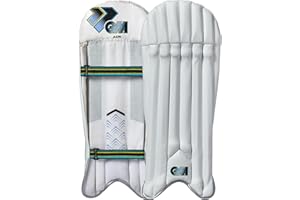 Gunn & Moore GM Cricket Wicket Keeper Keeping Pads | Provide Excellent Levels of Protection | Mesh Instep | Sizes Small Junior to Adult | 1 Pair | White with GM Logo