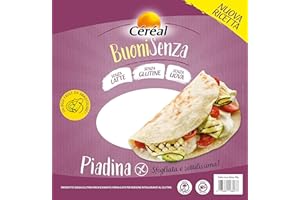 Céréal Piadine senza Glutine, Latte e uova, Alternativa al pane, senza strutto, 200 Gr